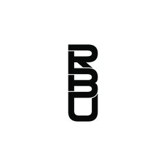 rbu letter original monogram logo design