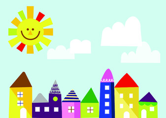 街並み（カラフル）