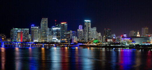 Night Skyline Miami Beach
