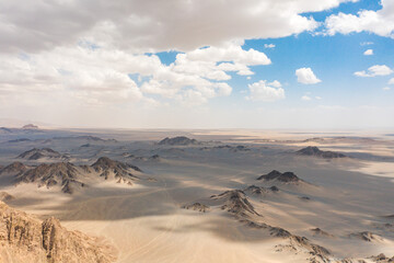 sand mountain and clouds