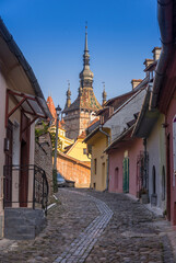 A beautiful alley outside of Sighisoara city wall.