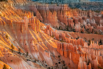 Bryce Canyon National Park, located in southwestern Utah. The park features a collection of giant natural amphitheaters and is distinctive due to geological structures called hoodoos.