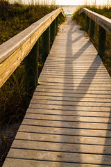 Boardwalk to Pass-a-Grille Beach at the Southern End of St. Petersburg Beach Near Clearwater, Florida, USA