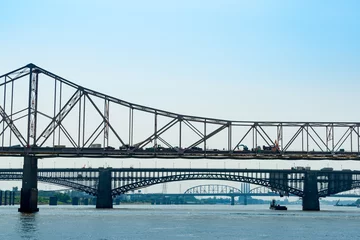 Fotobehang St Louis, architecture, river and bridges Missouri,USA. © Brian Scantlebury