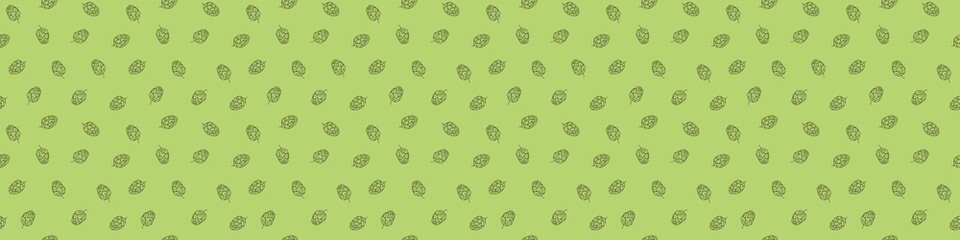 Beer hops seamless pattern on green pattern. hops seamless pattern. pattern for  fabrics, textiles,paper,wallpaper,wrapping paper,web pages.pattern for web or pub menu,poster.hops pattern web banner