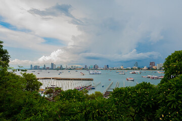 view of the pattaya city thailand