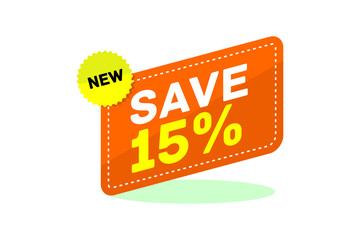 15% Label discount,Discount,Sale label,Discount tag,Discount banner 