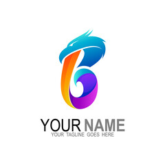 Obraz premium B logo, Letter B icon and eagle design combination