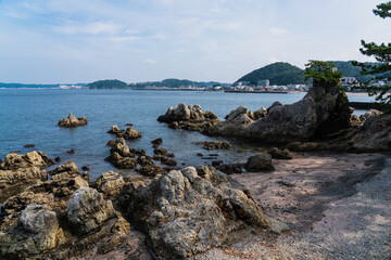 Fototapeta na wymiar 森戸海岸からの風景