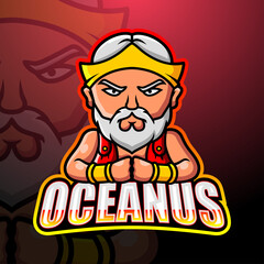 Oceanus mascot esport logo design