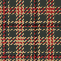 Seamless check plaid graphic pattern background. Vector graphic for scarf, blanket, throw, shirt other fashion textile design. Plaid pattern in dark green, black, red, and brown color