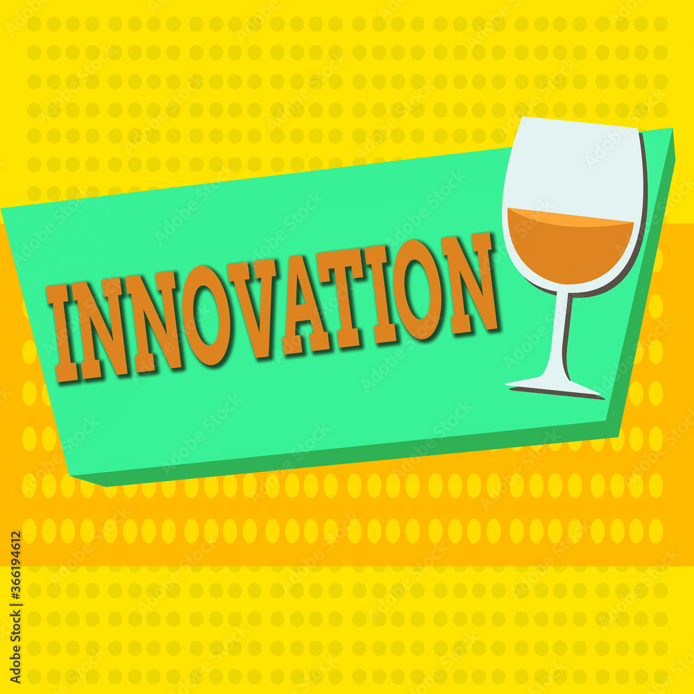Poster word writing text innovation. business photo showcasing new idea creative ideas fresh imaginations i