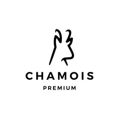 chamois logo vector icon illustration