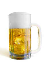 The glass of cold beer