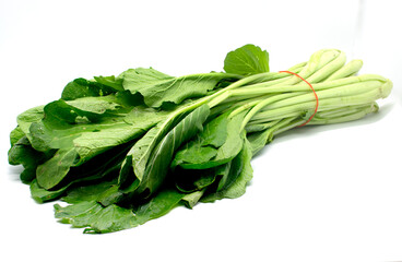 Cantonese vegetable isolated on white background