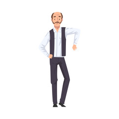 Male Clothing Designer Tailor, Professional Fashion Worker Character Vector Illustration
