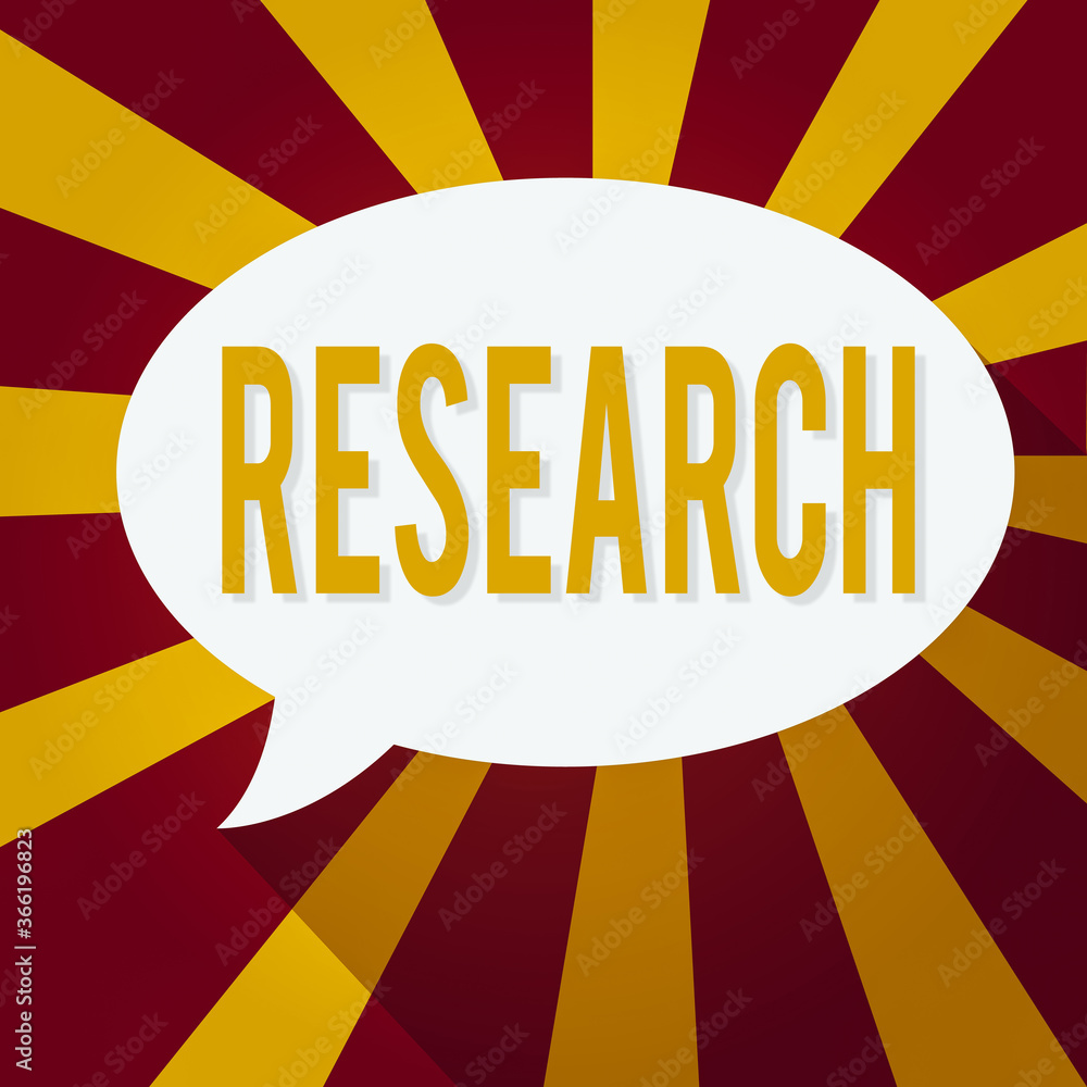 Poster text sign showing research. business photo showcasing systematic analysis and review of materials an