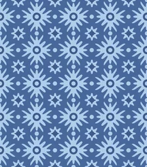 Foto op Plexiglas Japanese Star Flower Diamond Vector Seamless Pattern © pannawish