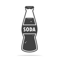Bottle of soda icon vector transparent isolated