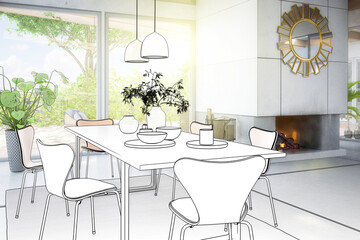 Luxury Villa Interior Design (draft) - 3d visualization