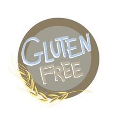 Organic food, natural product and farm freshicons and elements for food market. Vector illustration healthy life and premium quality food and drink promotion. Gluten free.