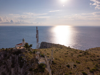 vista aerea del foro di Capo Palinuro  nel cilento in Italia