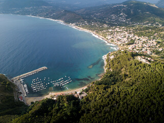 vista aerea del Porto di Palinuro nel Cilento Campania italia