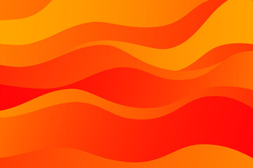 Fototapeta premium Abstract orange and red wavy background with curve lines. Burn. Fire. Flame. 
