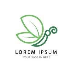 Butterfly leaves logo
