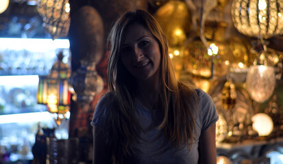 the girl in the old oriental souk