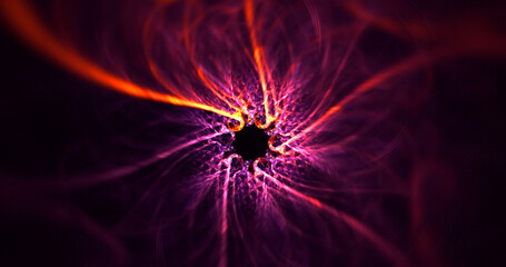 Obraz premium 3D rendering abstract round light background
