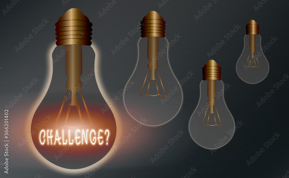Poster conceptual hand writing showing challenge question. concept meaning invitation to engage in a race i