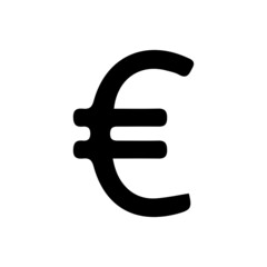 vector illusion icon of  Euro's Sign Glyph