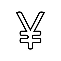 vector illusion icon of  Japanese Yen's Sign Outline