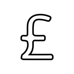 vector illusion icon of  British Pound's Sign Outline