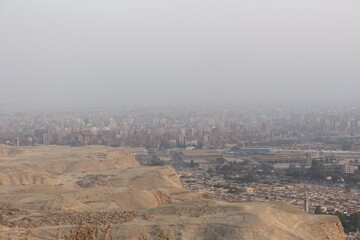Cityscape over mount at Mukattam in Egypt