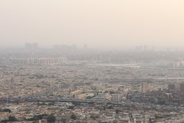Fototapeta na wymiar Cityscape over mount at Mukattam in Egypt