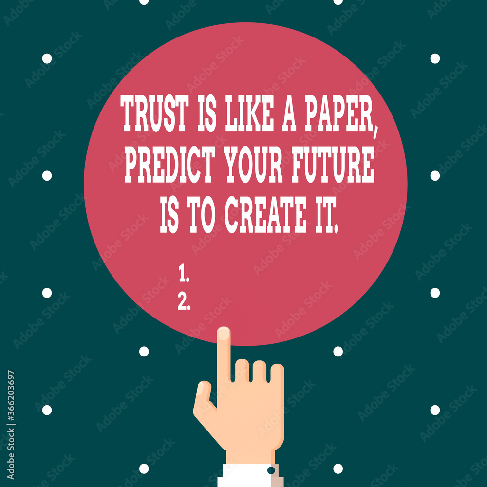Poster writing note showing the best way to predict your future is to create it.. business concept for hard