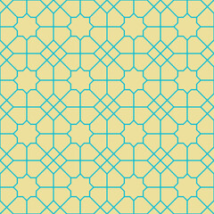 Fototapeta premium geomatric pattern with lines and squares. seamless islamic, indian motif pattern