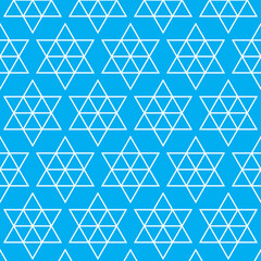 fancy hexagonal linear star seamless design illustration. abstract geometric pattern