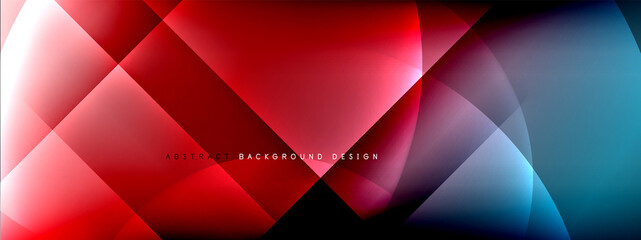 Obraz premium Vector abstract background - circle and cross on fluid gradient with shadows and light effects. Techno or business shiny design templates for text