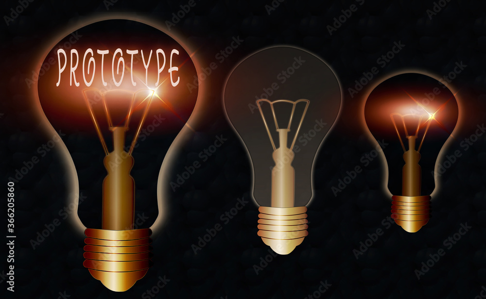 Poster conceptual hand writing showing prototype. concept meaning a preliminary model of something particul