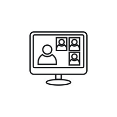 Video call icon design. social network concept. vector illustration