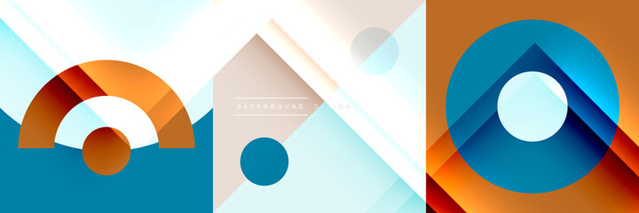 Neo memphis geometric pattern with circles, squares and lines. Pop art abstract background for covers, banners, flyers and posters and other templates