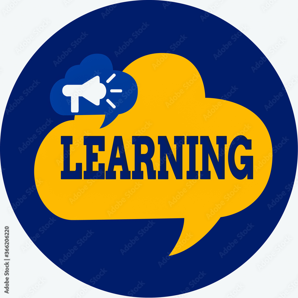 Poster writing note showing learning. business concept for awareness or skills learned through training res