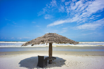 Wooden hut at the beach