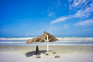 Wooden hut at the beach