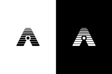 letter a keyhole logo vector eps