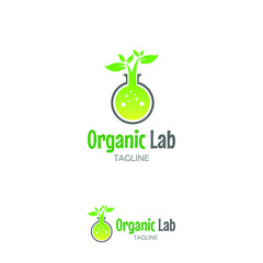 Organic lab design concept, organic logo design, laboratory design concept 