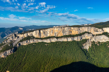 Lanscape of Vercors in France - view of Combe Laval, Col del la Machine